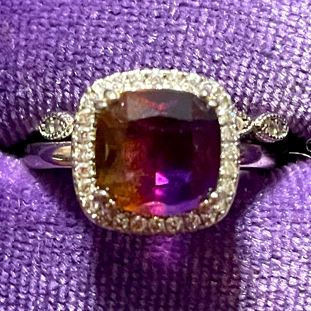 Ring Bomb Party Rbp Royal Ombr Crystal Double Band Sz7 Nwot 30$